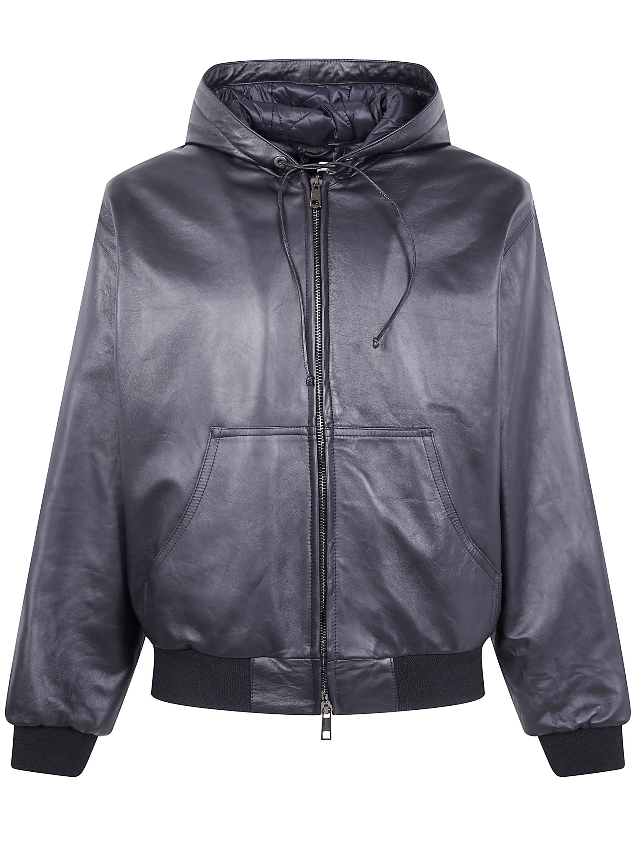 GIORGIO BRATO Oversized Hooded Bomber Jacket
