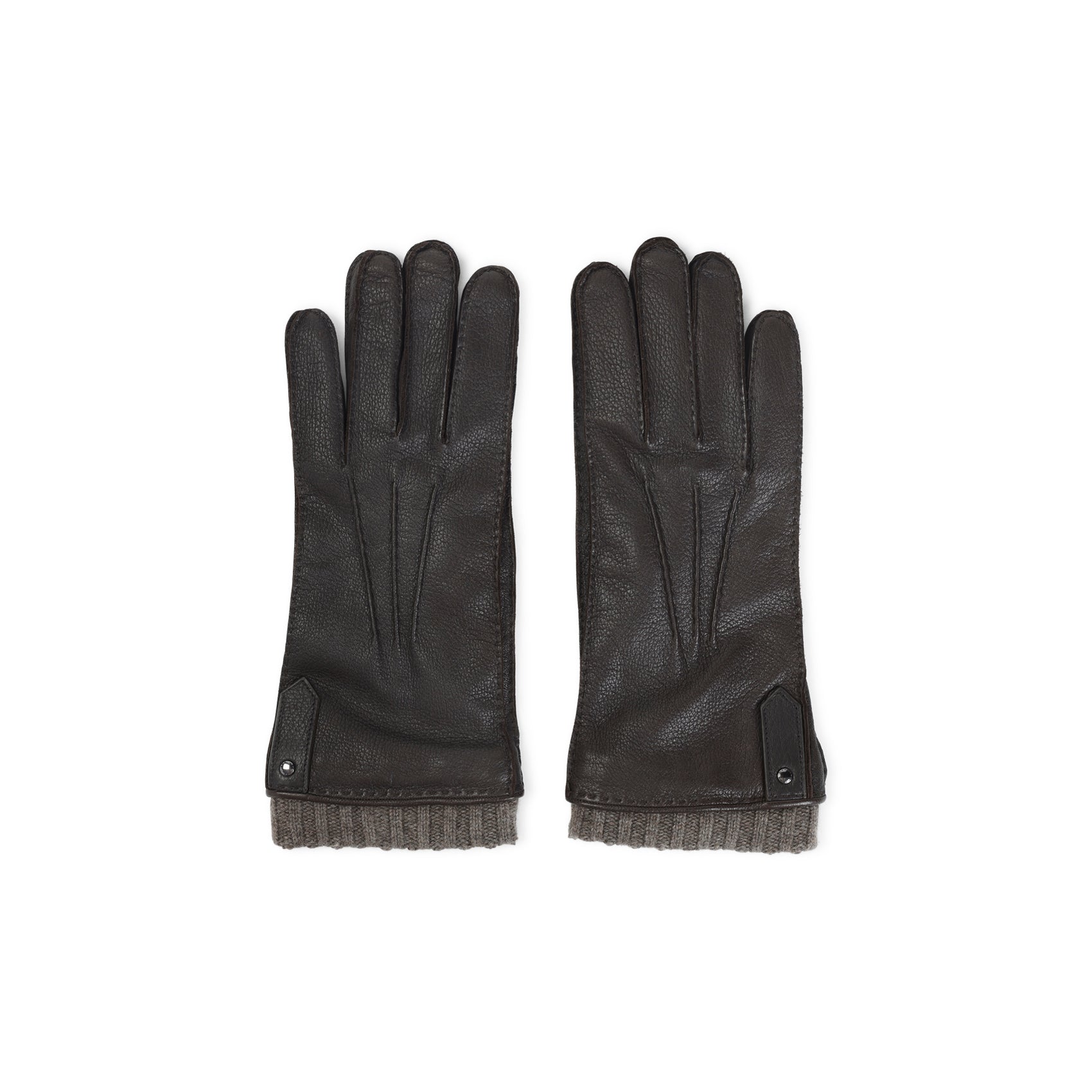 CANALI Deer Leather Gloves for Men