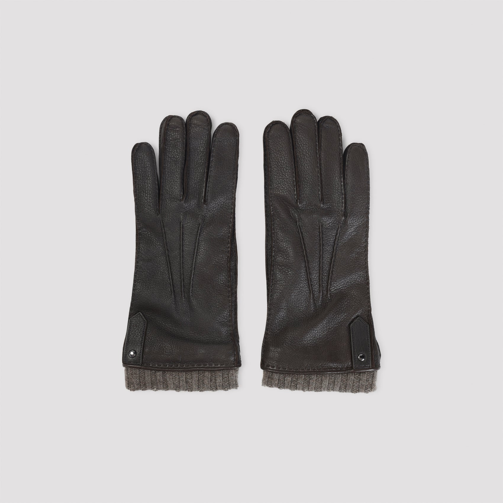 CANALI Deer Leather Gloves for Men