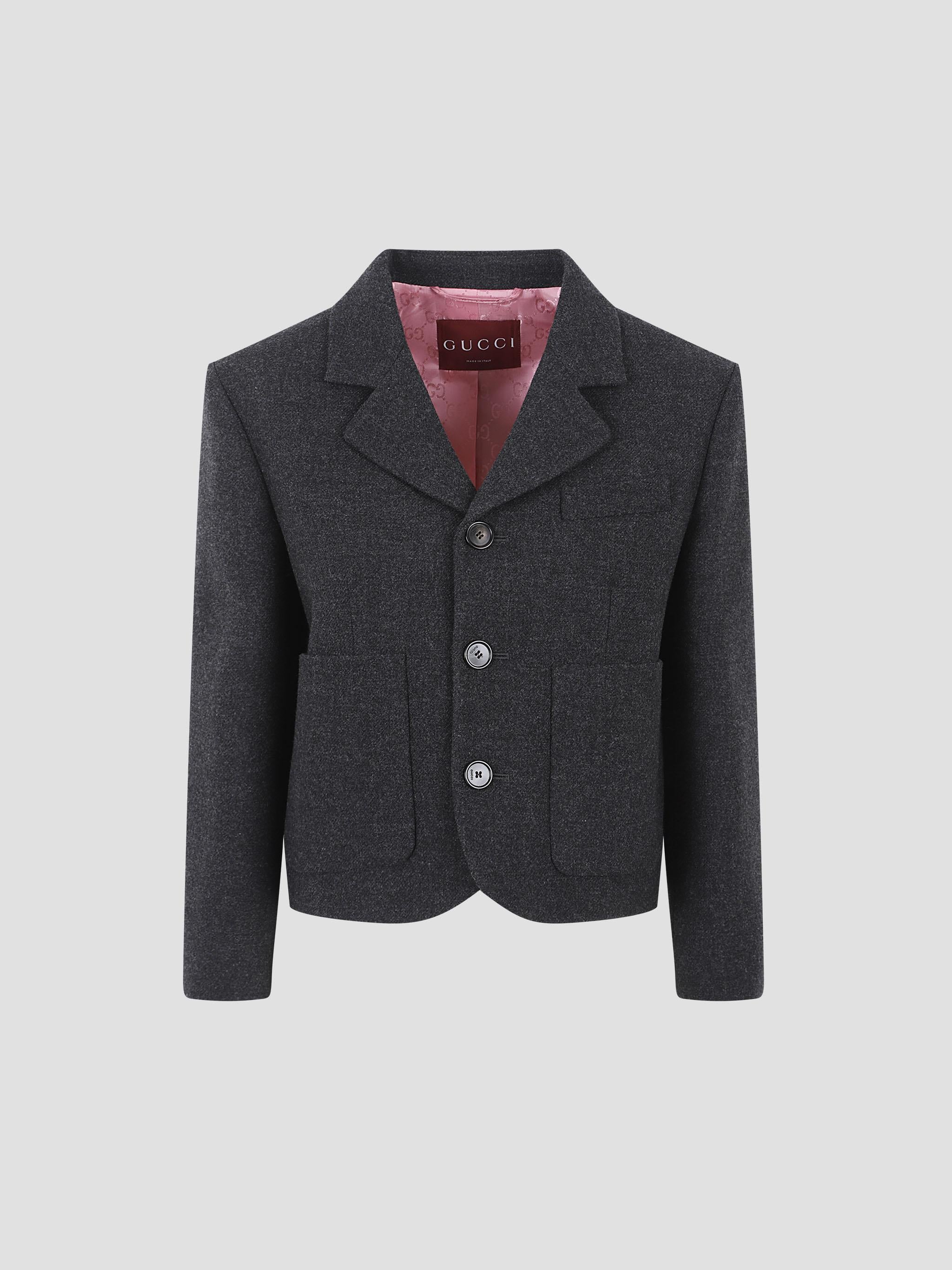 GUCCI Boxy Jacket - Cozy Wool Layering Piece for Women