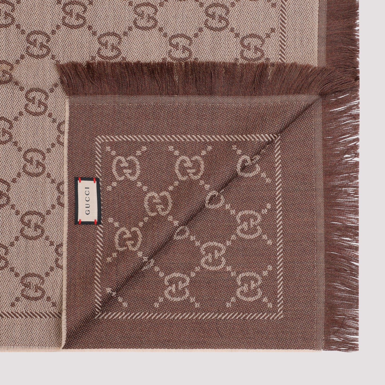 GUCCI Knit GG Jacquard Scarf