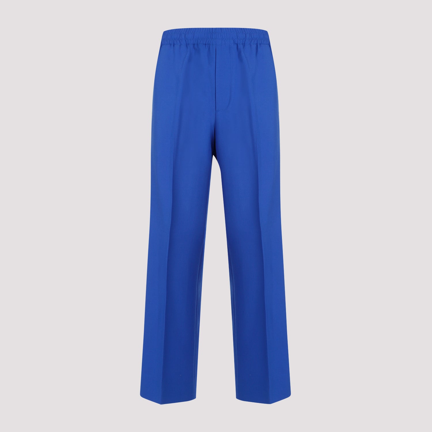 GUCCI Electric Blue Cotton Straight-Leg Trousers for Men