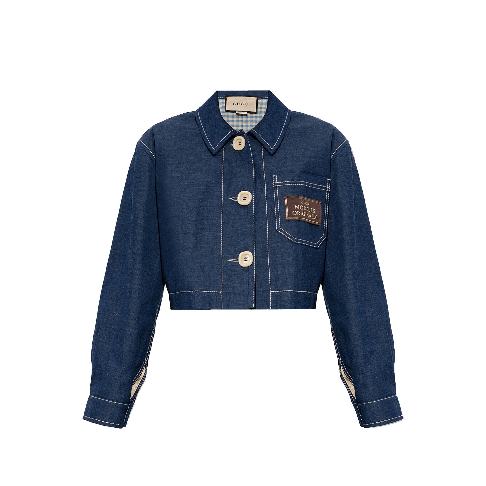 GUCCI Cropped Denim Jacket for Women