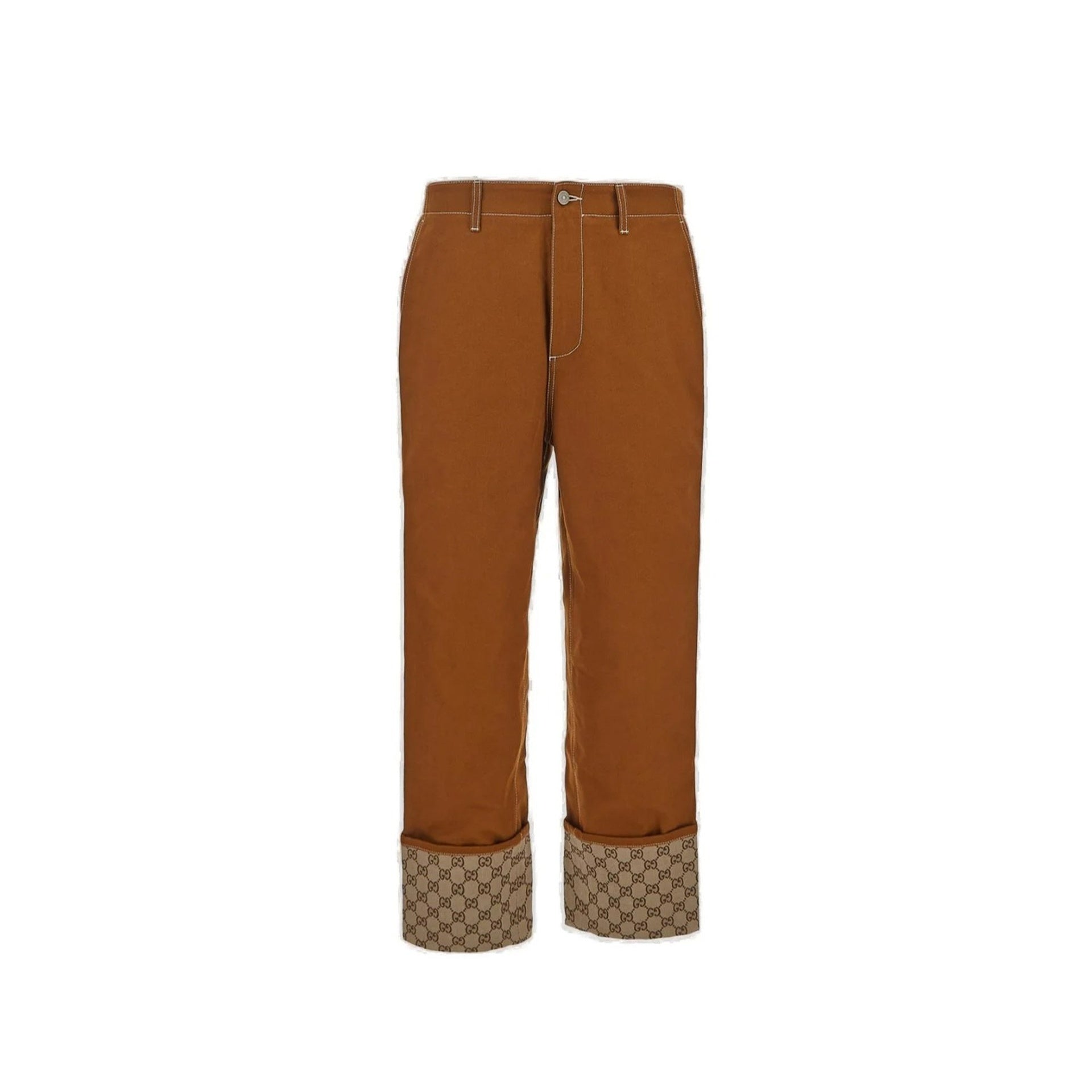 GUCCI Cotton GG Monogram Trousers for Men