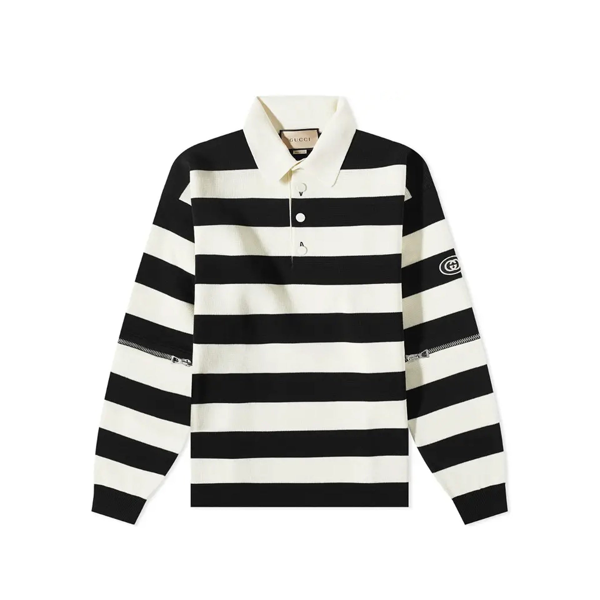 GUCCI Stylish Striped Cotton Polo for Men