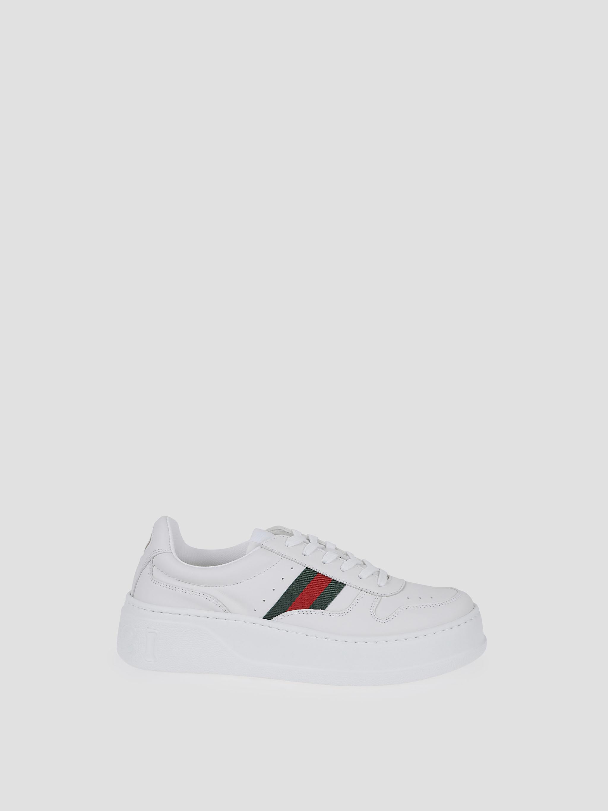 GUCCI Chic Women's Leather High-Top Sneakers