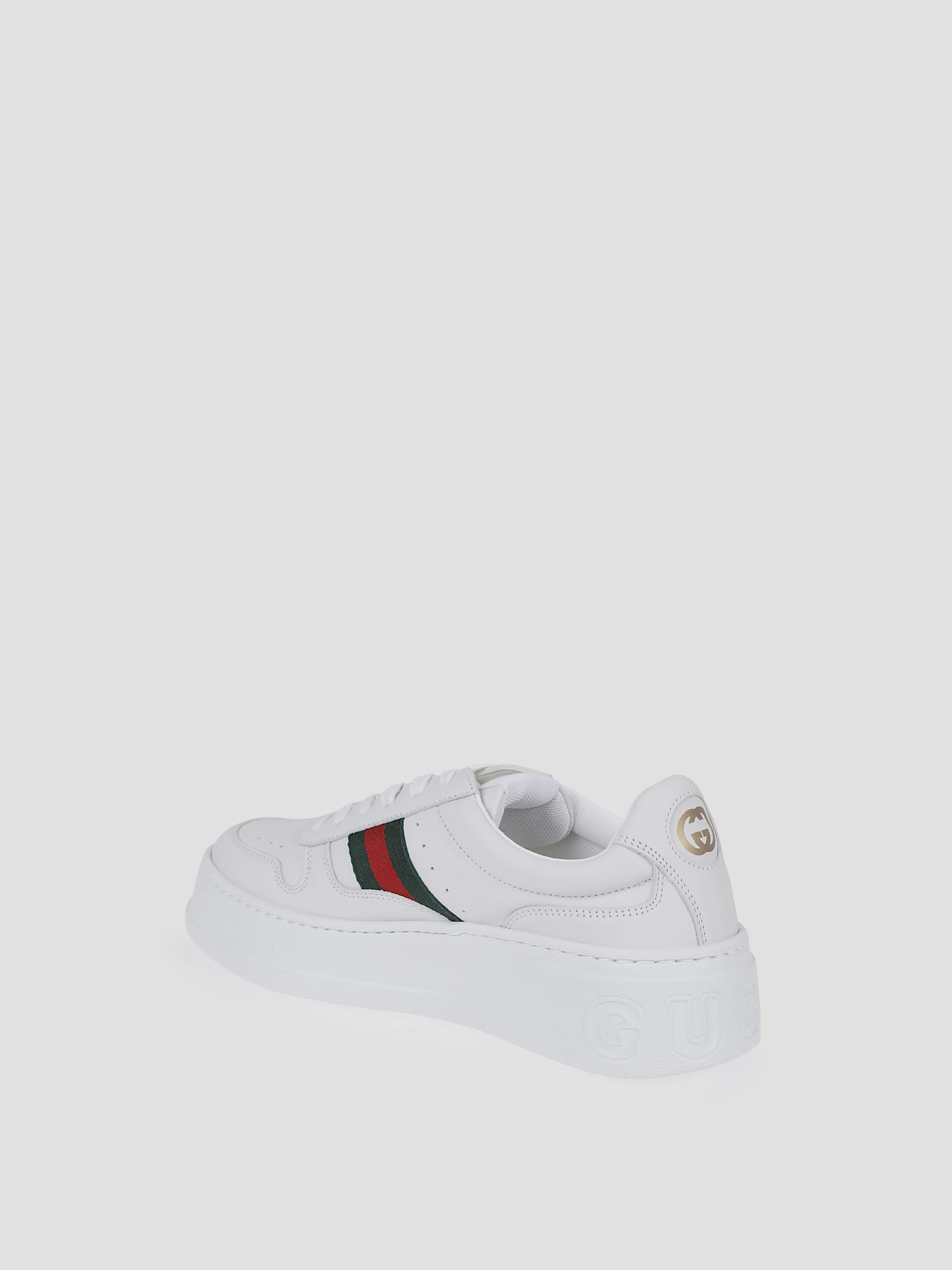 GUCCI Chic Women's Leather High-Top Sneakers