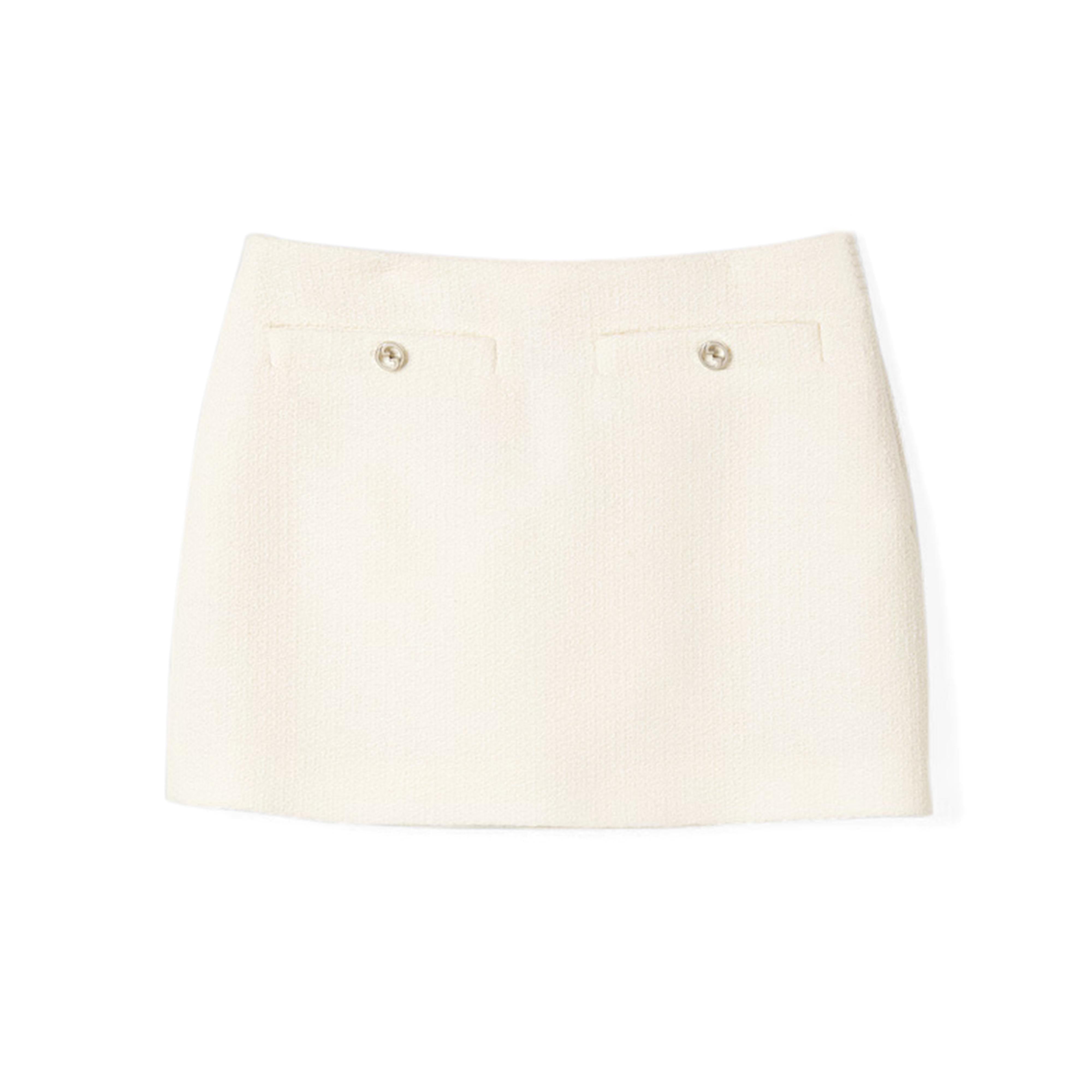 GUCCI Wool Boucle Loop Skirt - Mini Length for Women