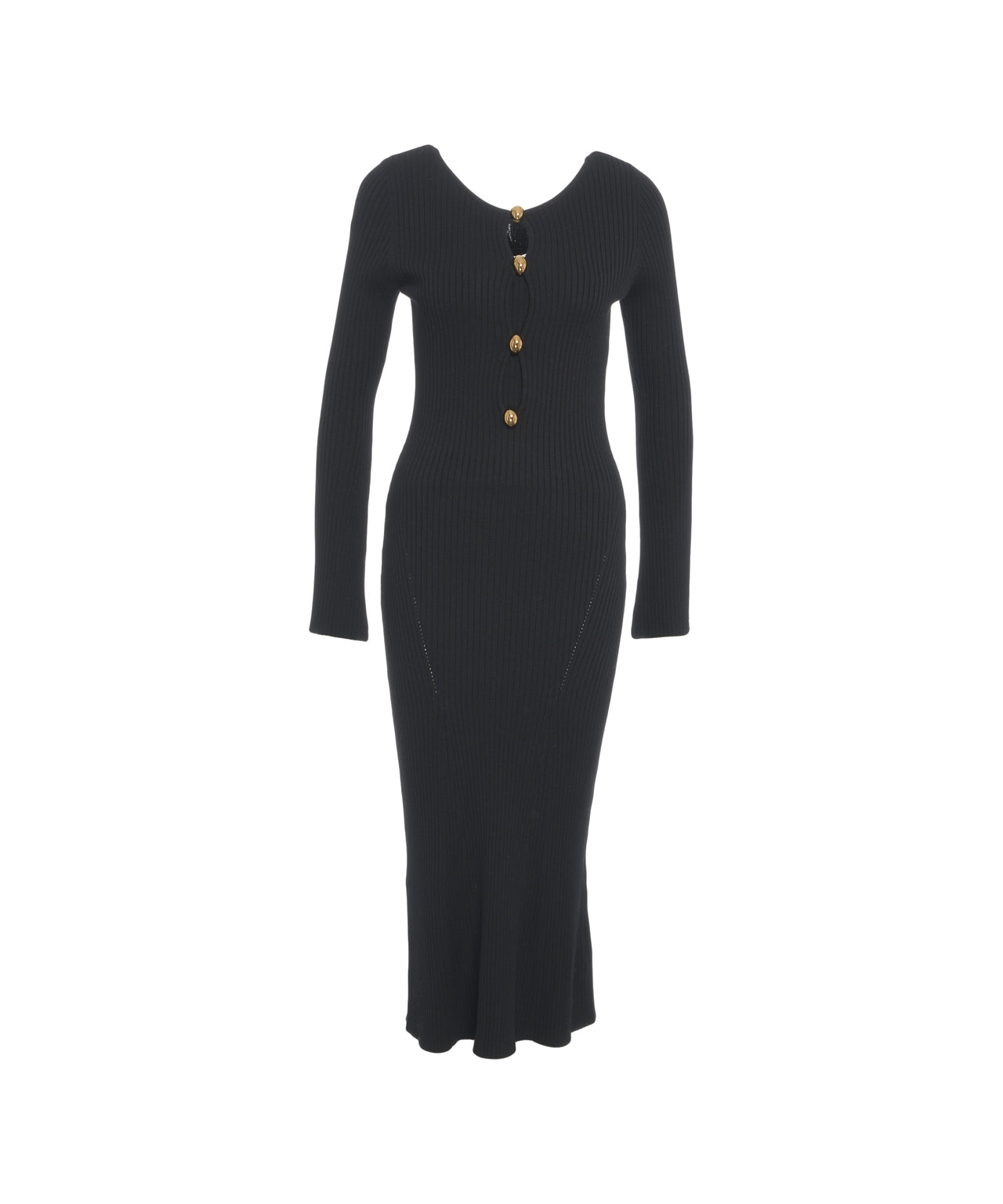 GUESS BY MARCIANO Elegant Fitted Maxi Dress with Decorative Buttons for Women