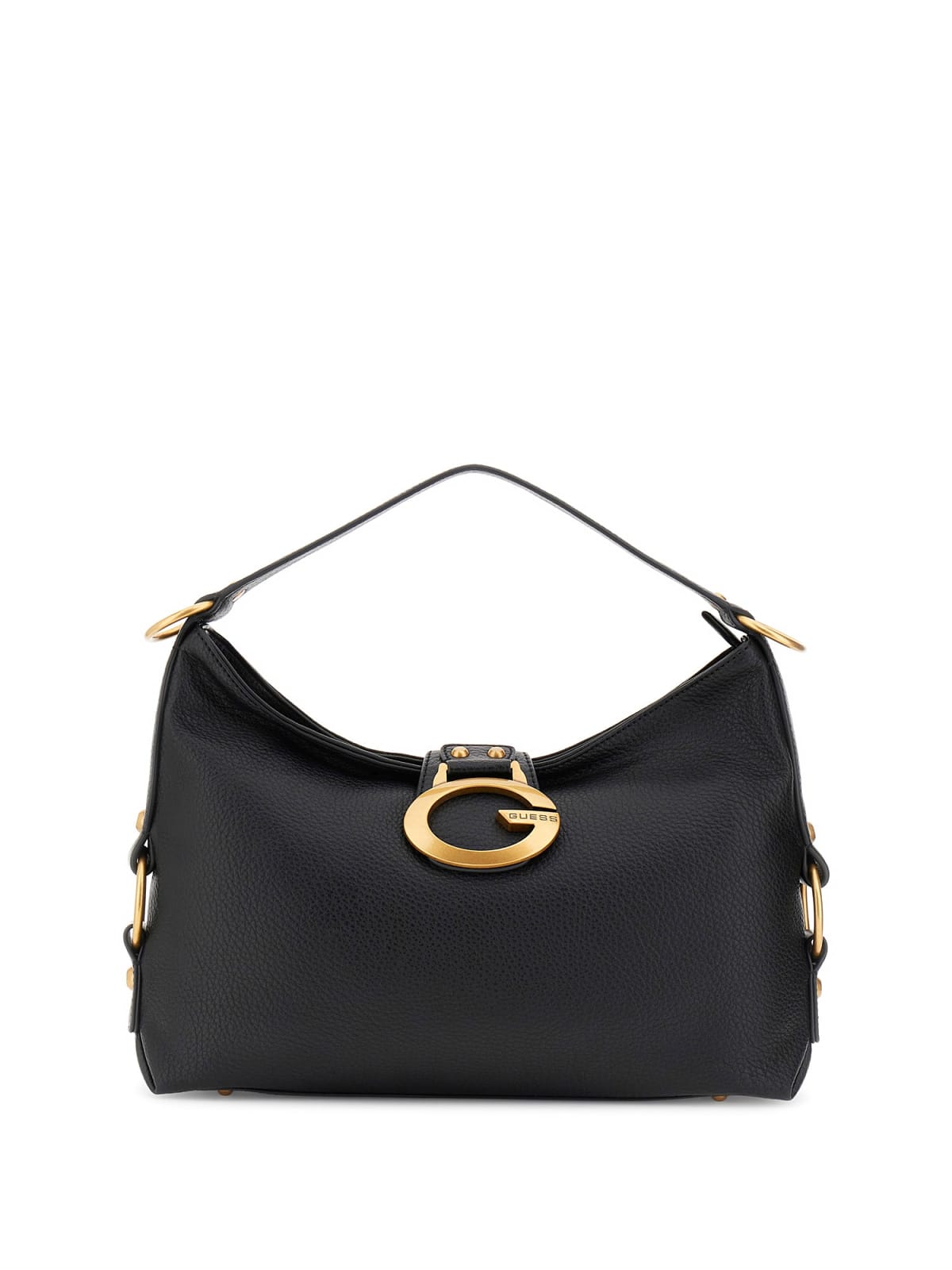 GUESS Women's Mini Leather Handbag with Gold Logo Detail
