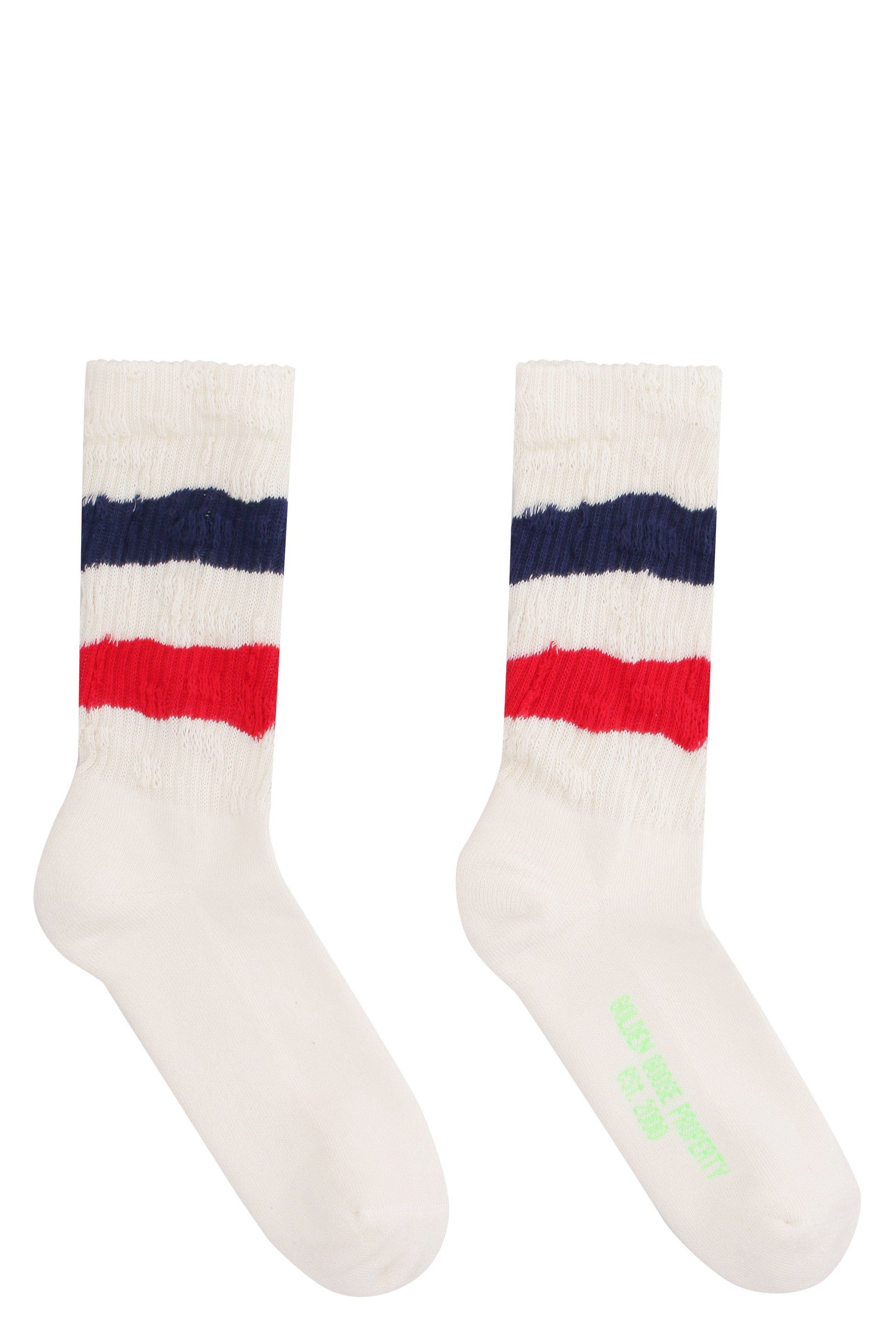 GOLDEN GOOSE High Rib Stripe Socks for Men - SS25 Collection