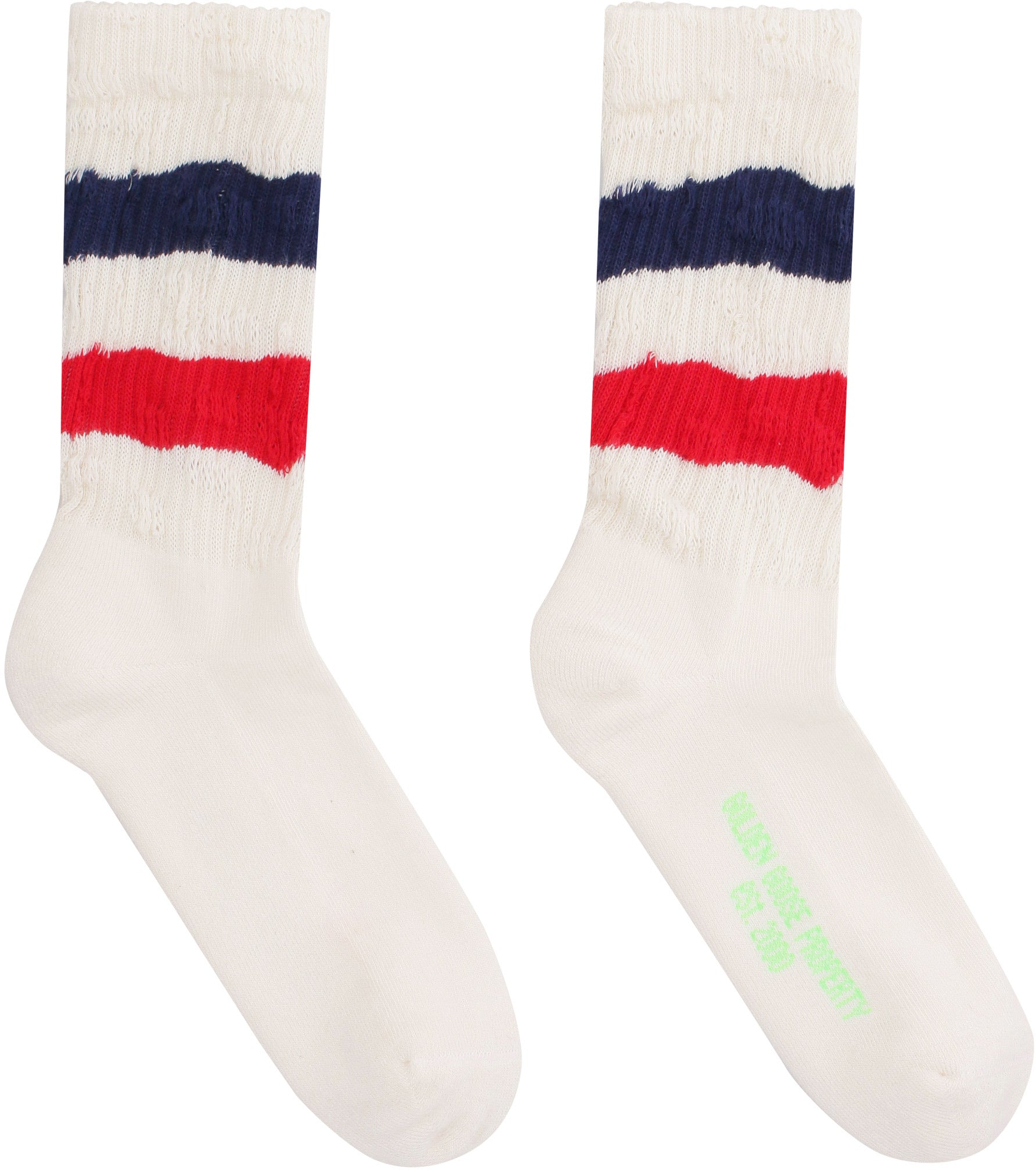 GOLDEN GOOSE High Rib Stripe Socks for Men - SS25 Collection