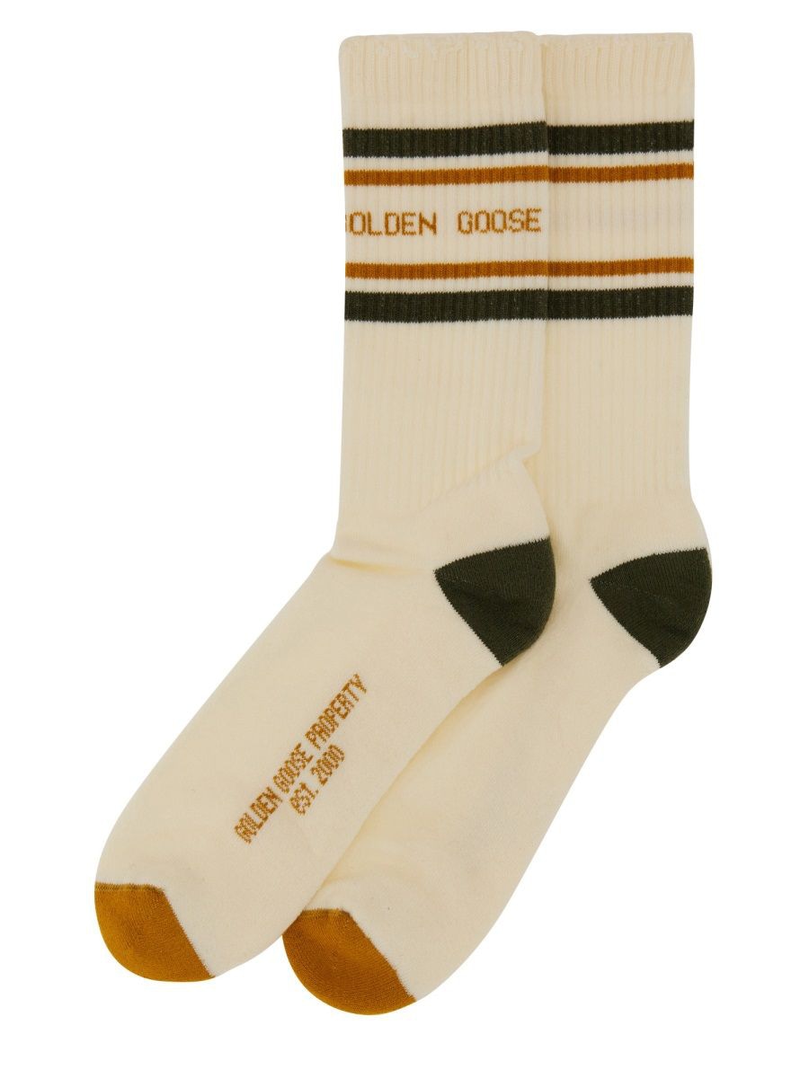 GOLDEN GOOSE Striped Detail Ankle Socks
