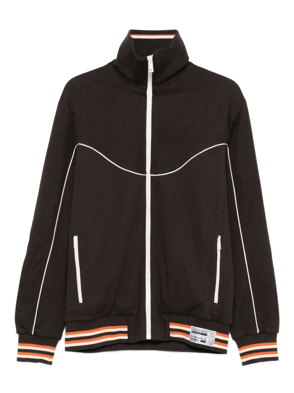 GOLDEN GOOSE Unisex Zipped Track Jacket with Piping and Label