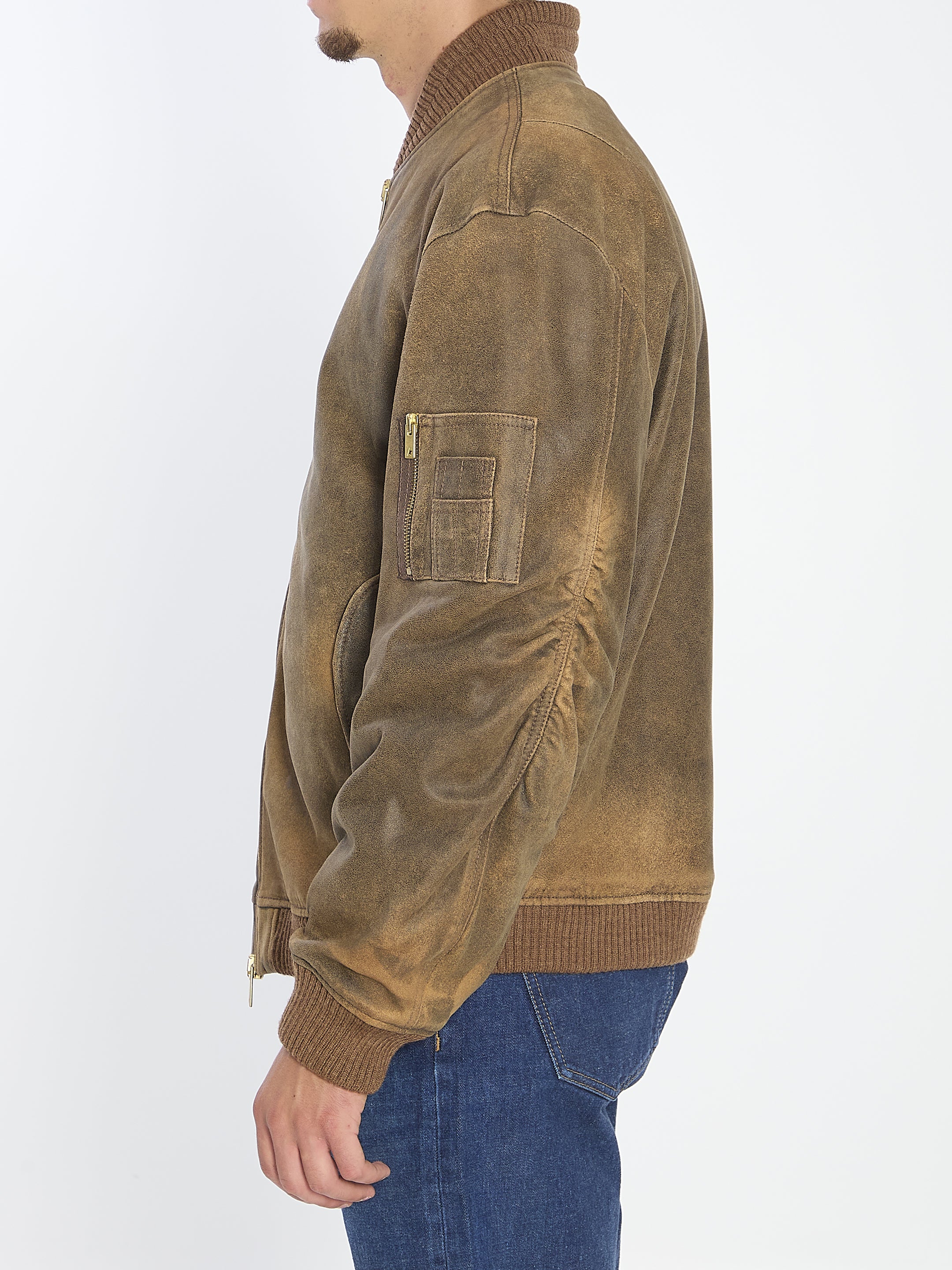 GOLDEN GOOSE Padded Leather Bomber Orville - Unisex