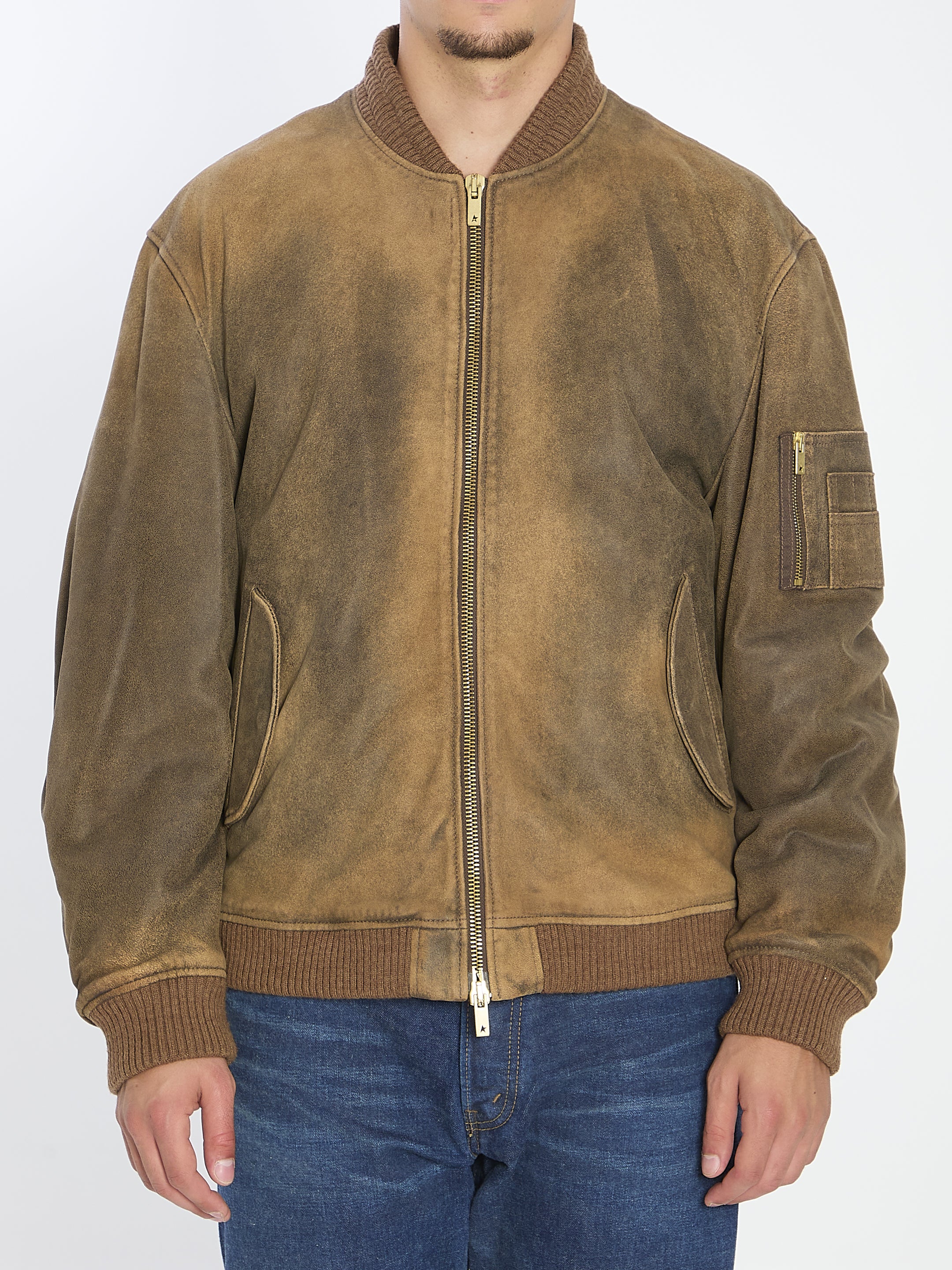GOLDEN GOOSE Padded Leather Bomber Orville - Unisex