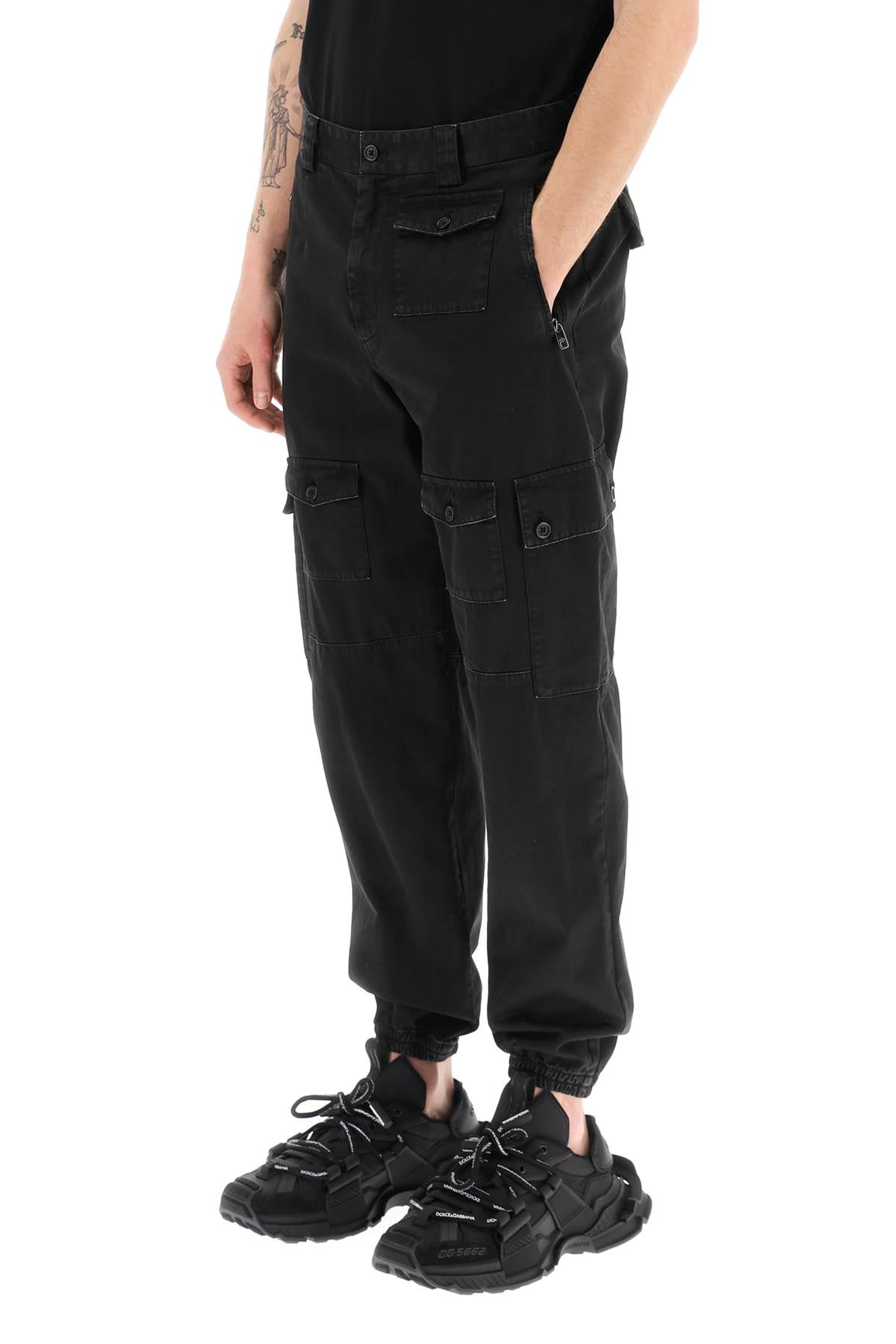 DOLCE & GABBANA Cotton Cargo Pants for Men