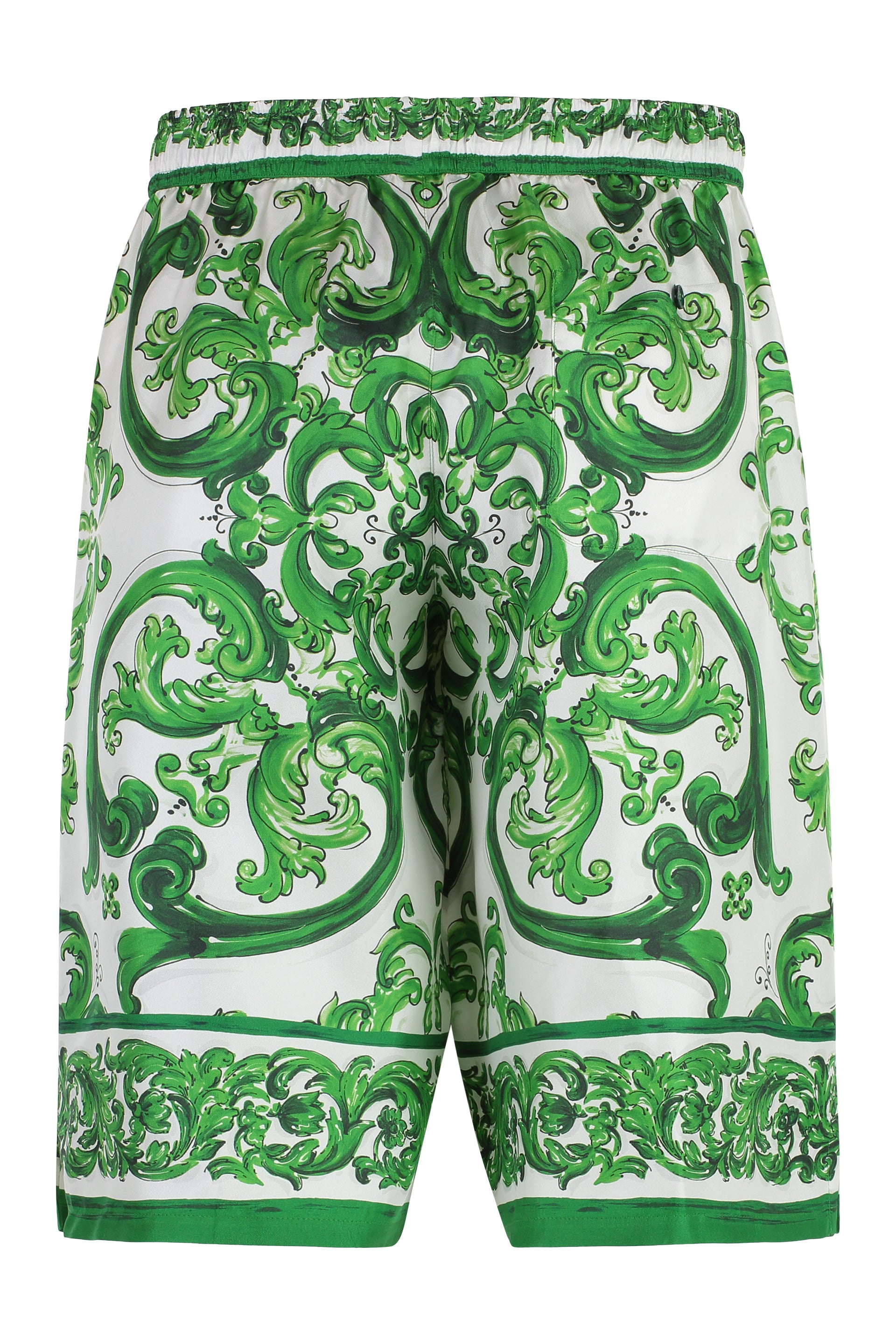 DOLCE & GABBANA Printed Silk Bermuda Shorts