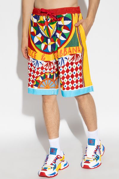 DOLCE & GABBANA Printed Cotton Shorts for Men