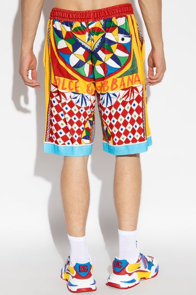 DOLCE & GABBANA Printed Cotton Shorts for Men