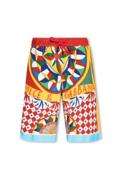 DOLCE & GABBANA Printed Cotton Shorts for Men