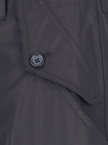 DOLCE & GABBANA Heavyweight Cotton Cargo Pants with Logo Plaque - Men's