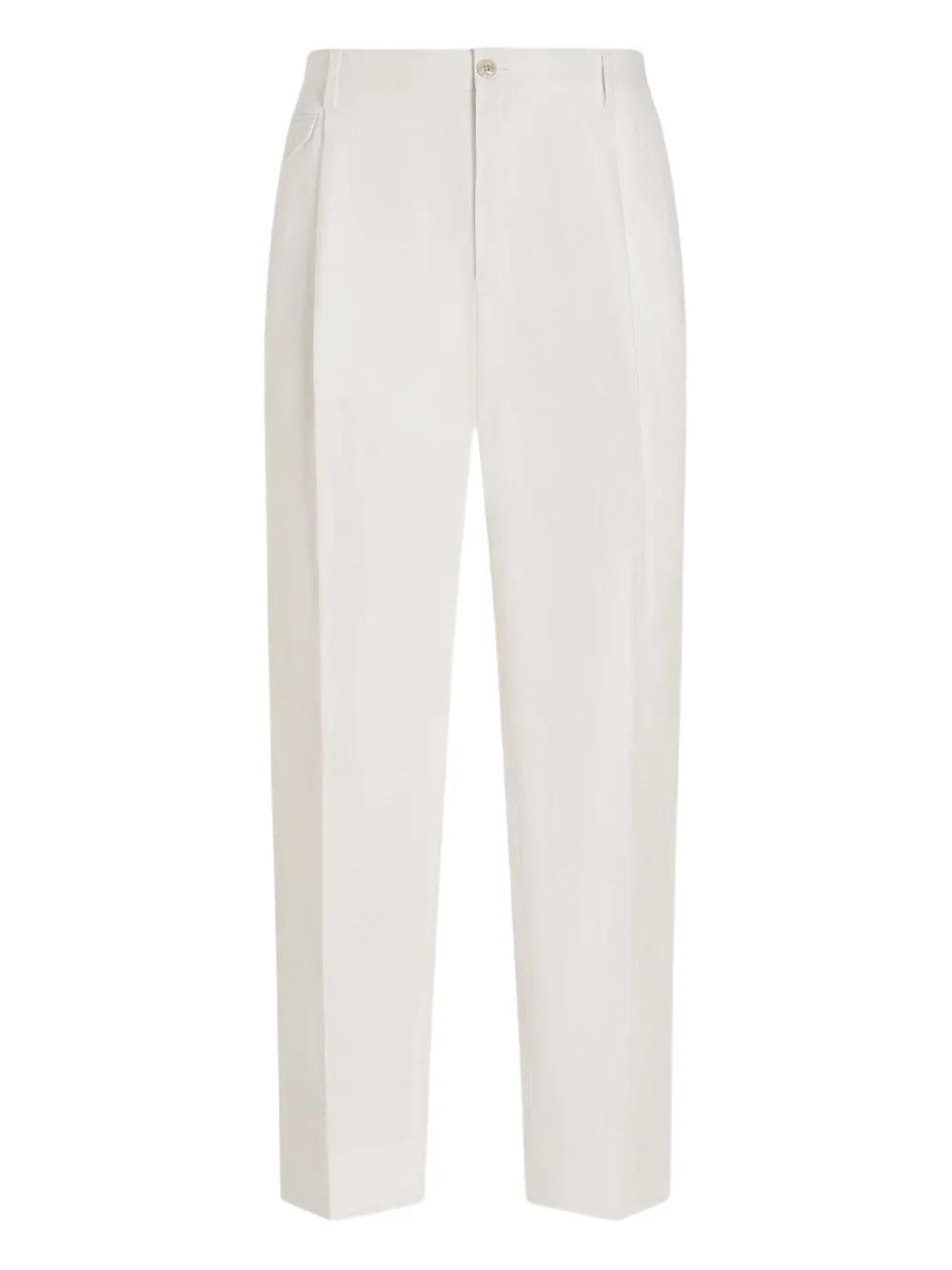 DOLCE & GABBANA Stylish Linen Trousers for Men - Perfect for FW25