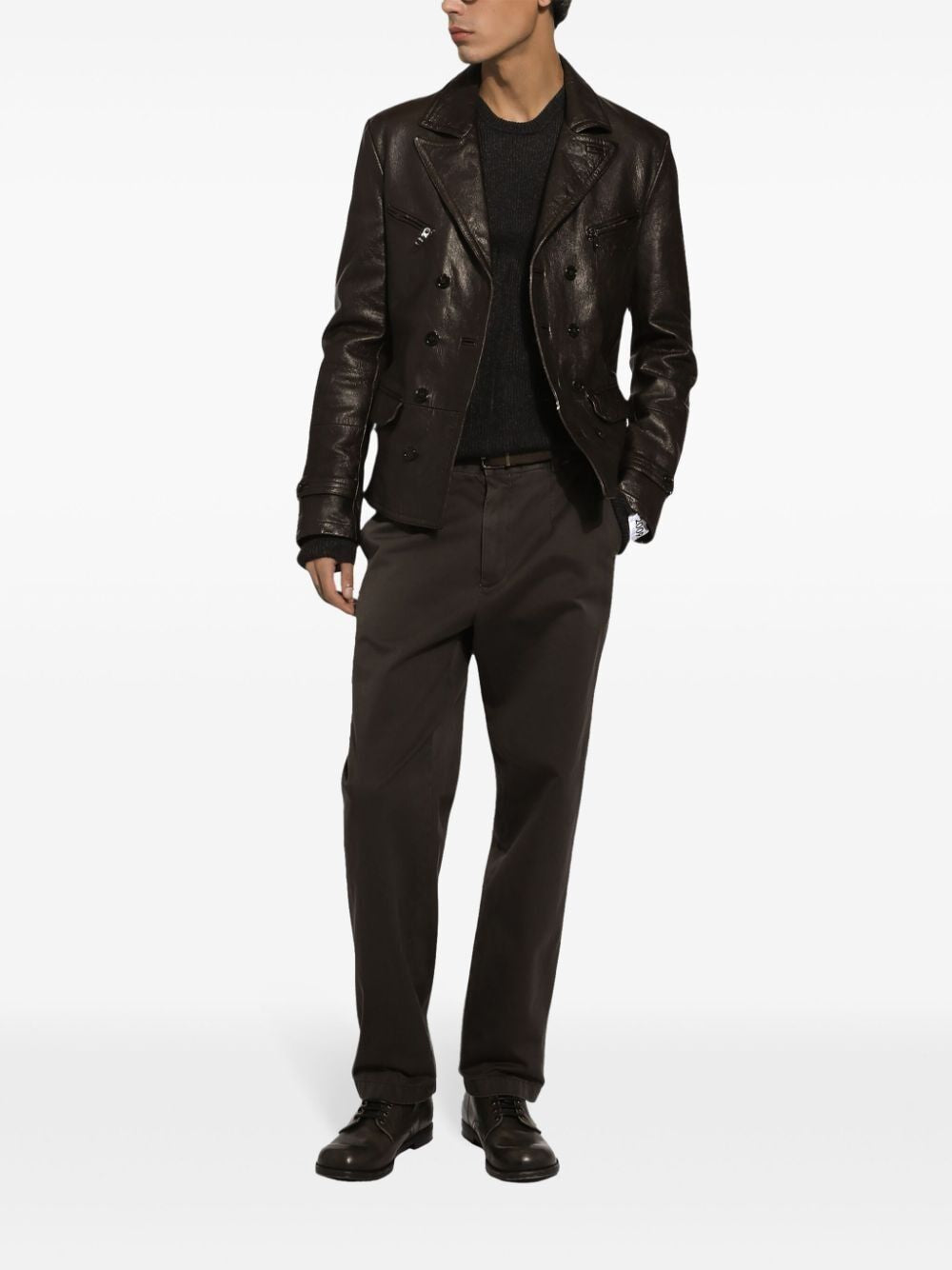 DOLCE & GABBANA High Waist Tapered Trousers for Men