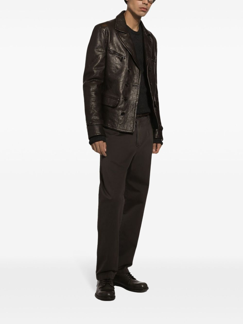 DOLCE & GABBANA High Waist Tapered Trousers for Men