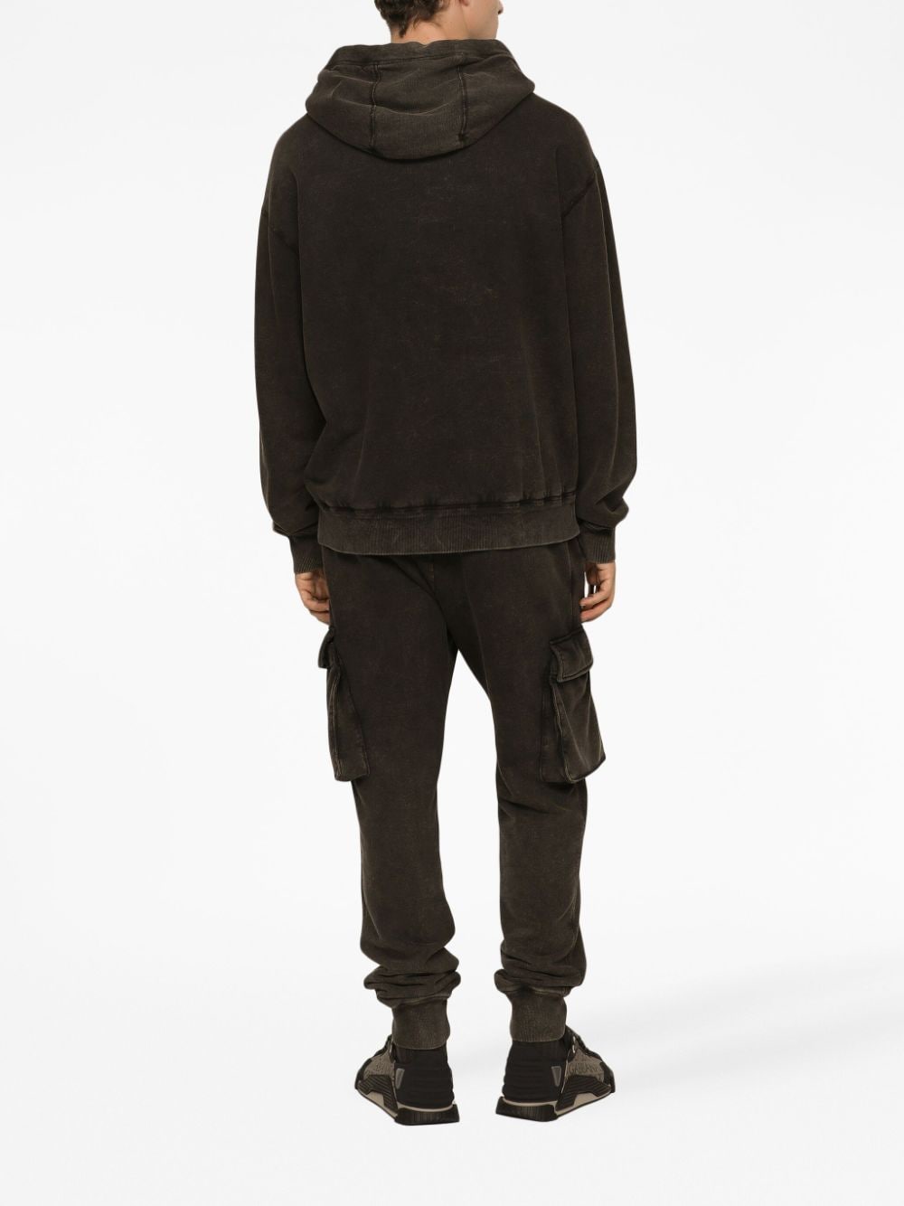 DOLCE & GABBANA Logo Patch Tapered Cargo Trousers