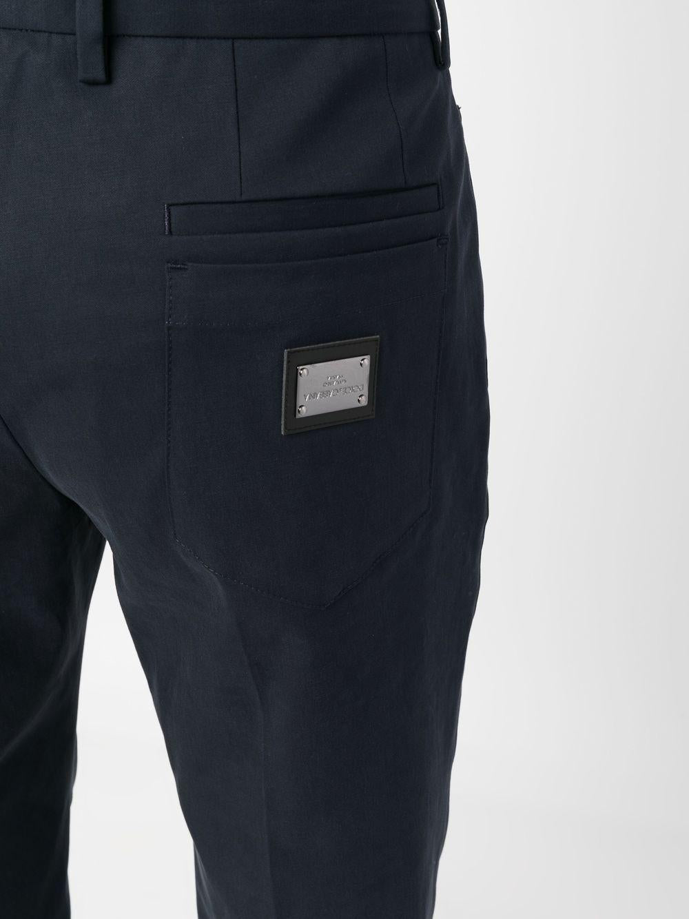 DOLCE & GABBANA Slim Fit Stretch Cotton Trousers