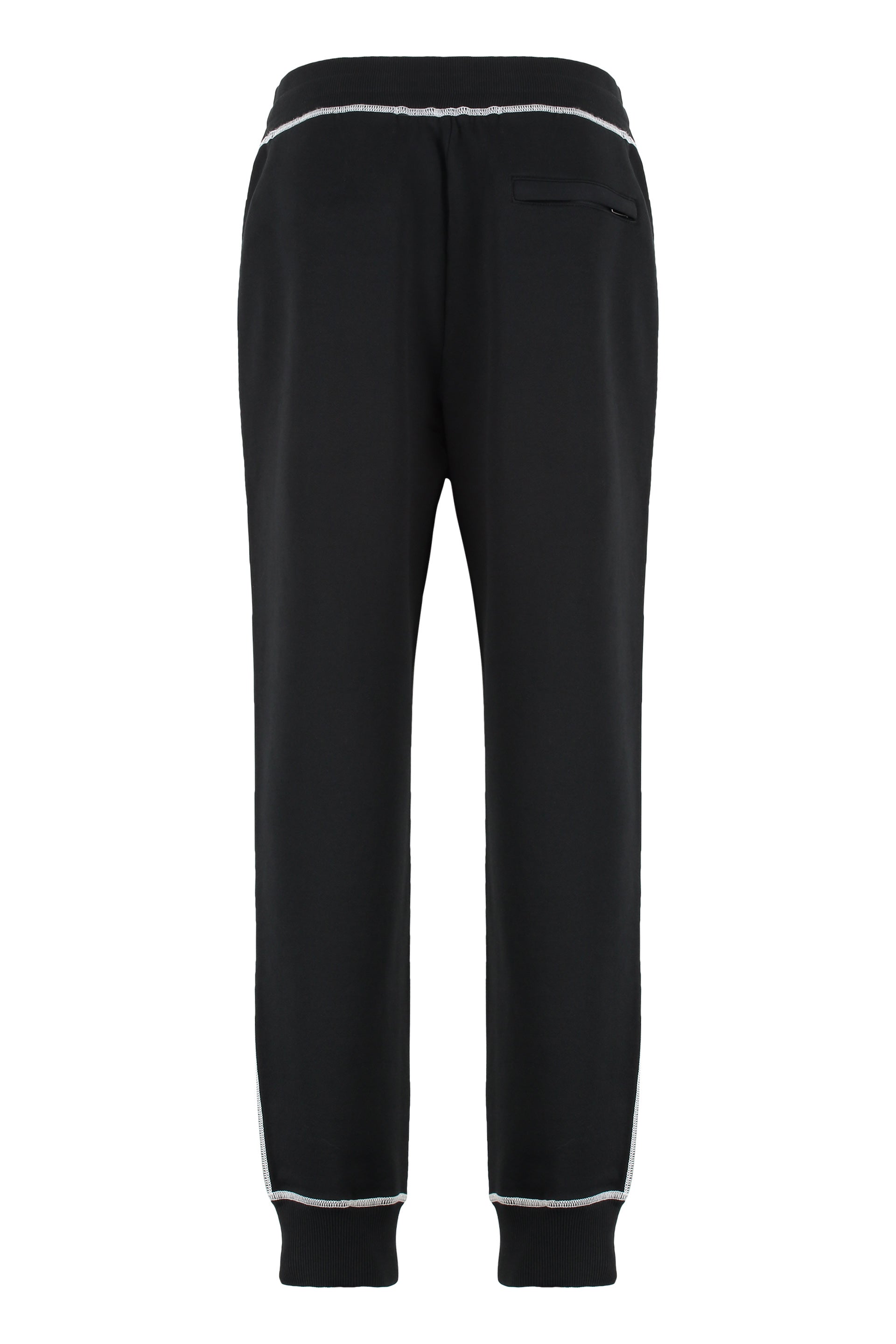 DOLCE & GABBANA Men's Cotton Track Pants with Ribbed Cuffs