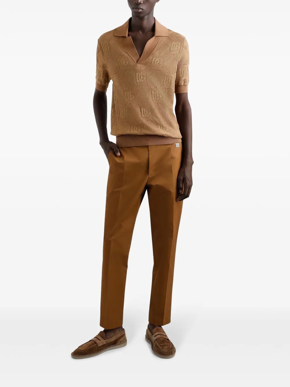 DOLCE & GABBANA Tailored Cotton Trousers for Men - SS25 Collection