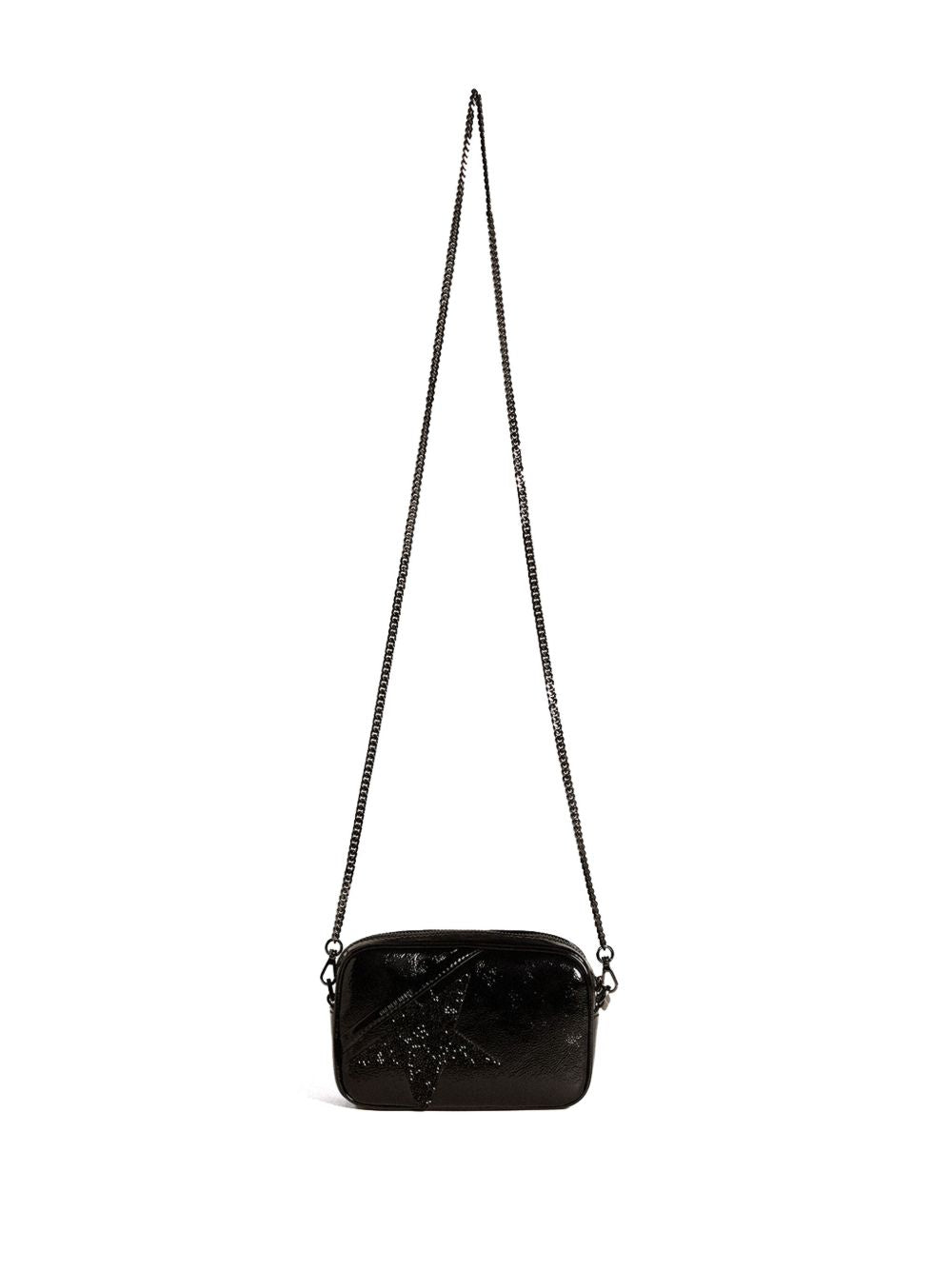 GOLDEN GOOSE Mini Leather Crossbody Handbag with Crystal Embellishments