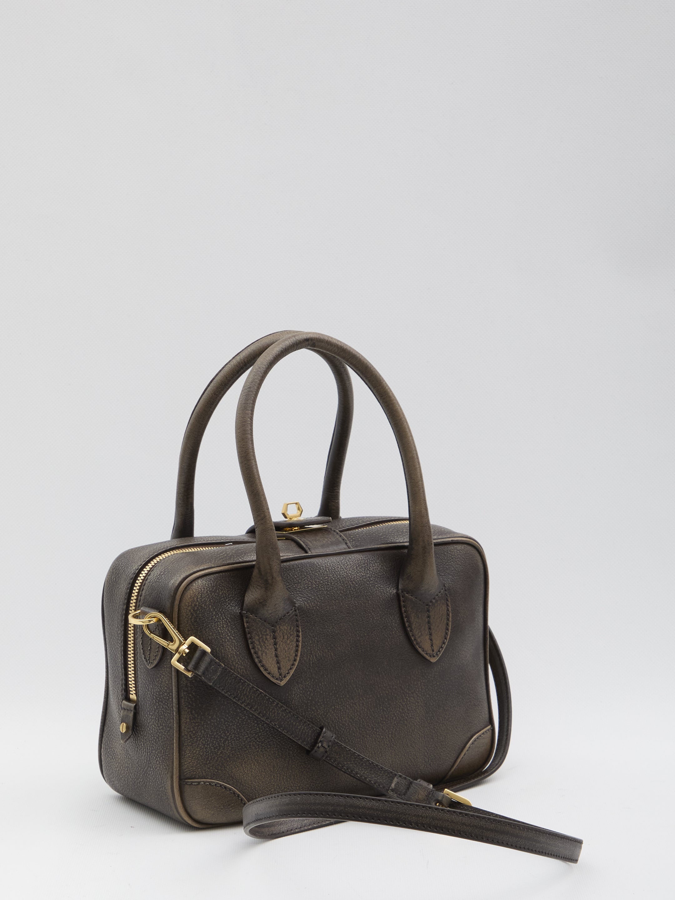 GOLDEN GOOSE Vintage Handbag with Double Handles and Adjustable Strap - 25 x 17 x 10 cm