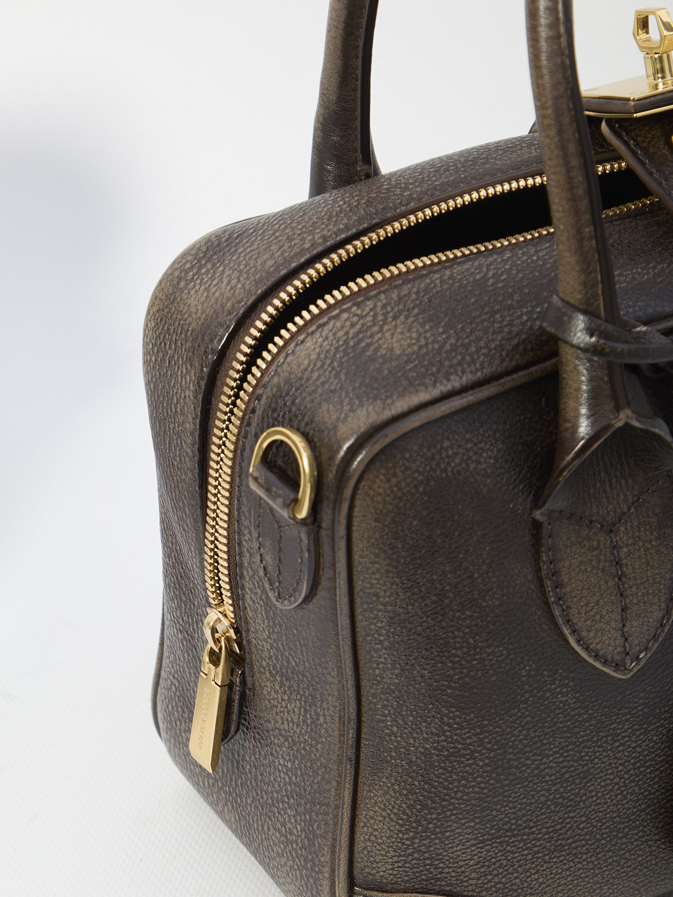 GOLDEN GOOSE Vintage Handbag with Double Handles and Adjustable Strap - 25 x 17 x 10 cm