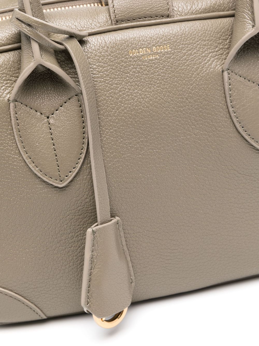 GOLDEN GOOSE Leather Handbag with Twist-Lock and Adjustable Strap