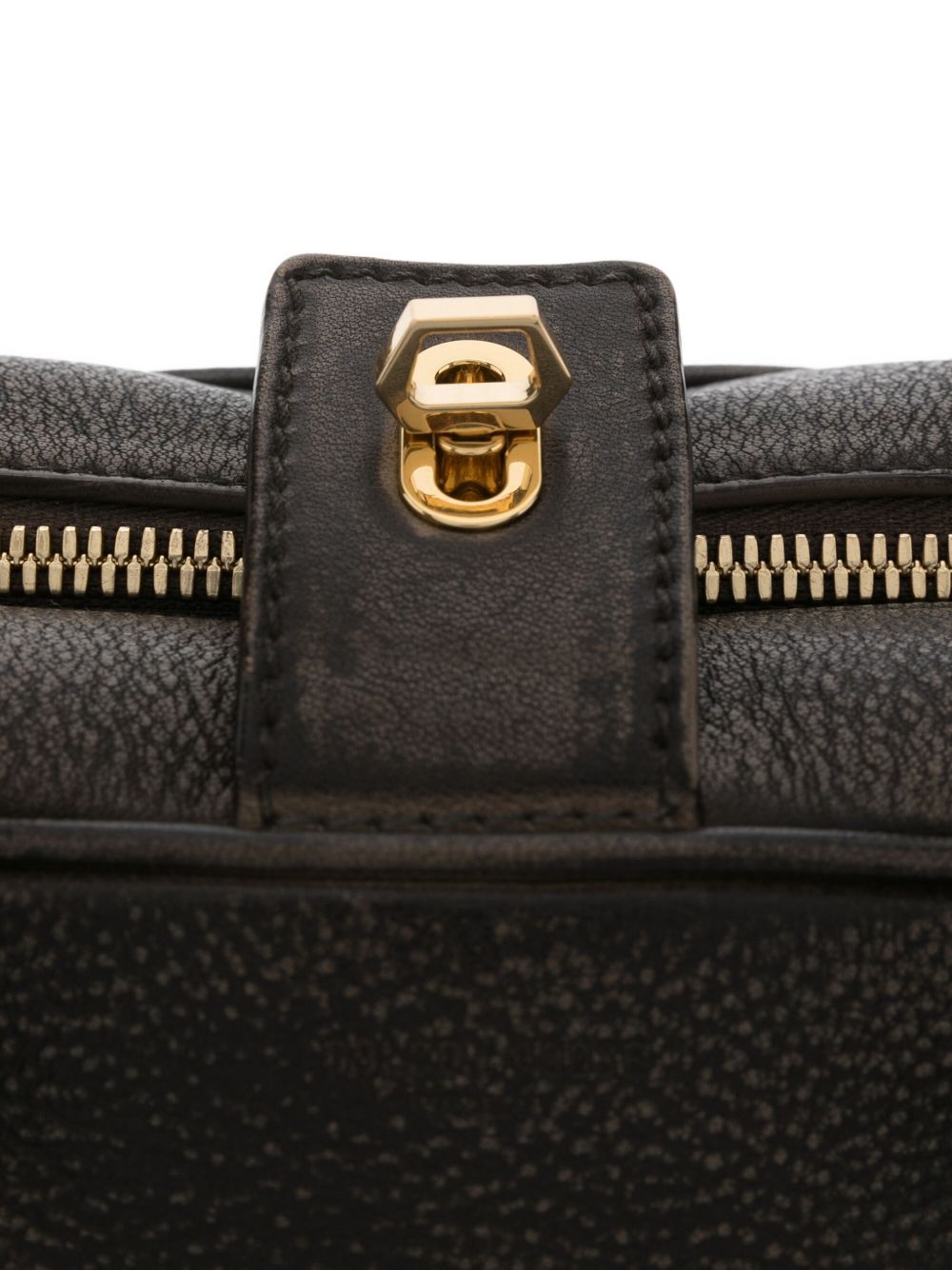 GOLDEN GOOSE Mini Handbag with Treated Leather Body and Gold Metal Details