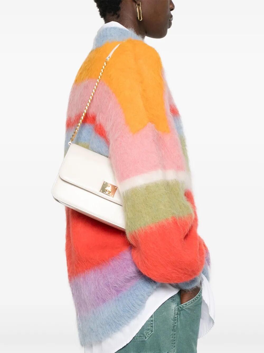 GOLDEN GOOSE Mini Handbag with Palmellato Leather and Gold Metal Details