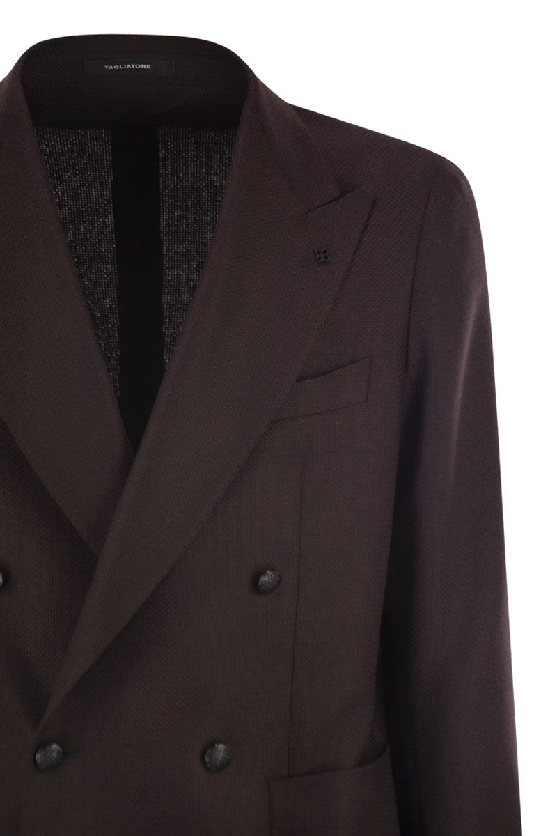 TAGLIATORE Double-Breasted Jacket in Super 100's Virgin Wool