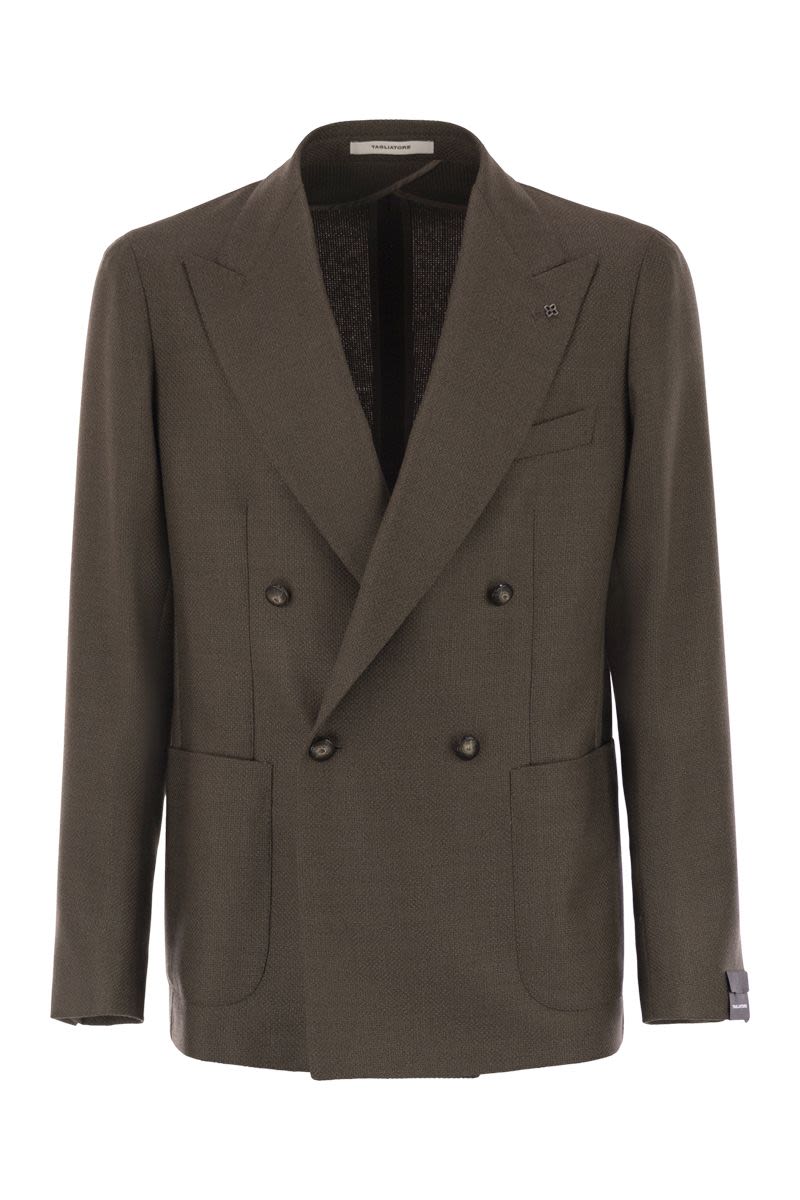 TAGLIATORE Double-Breasted Virgin Wool Jacket