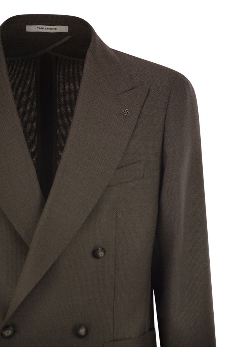 TAGLIATORE Double-Breasted Virgin Wool Jacket