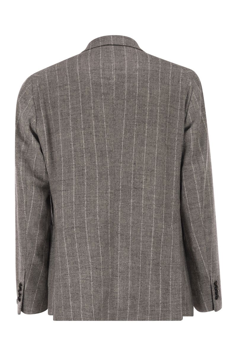 TAGLIATORE Double-Breasted Alpaca and Linen Jacket - FW25 Collection