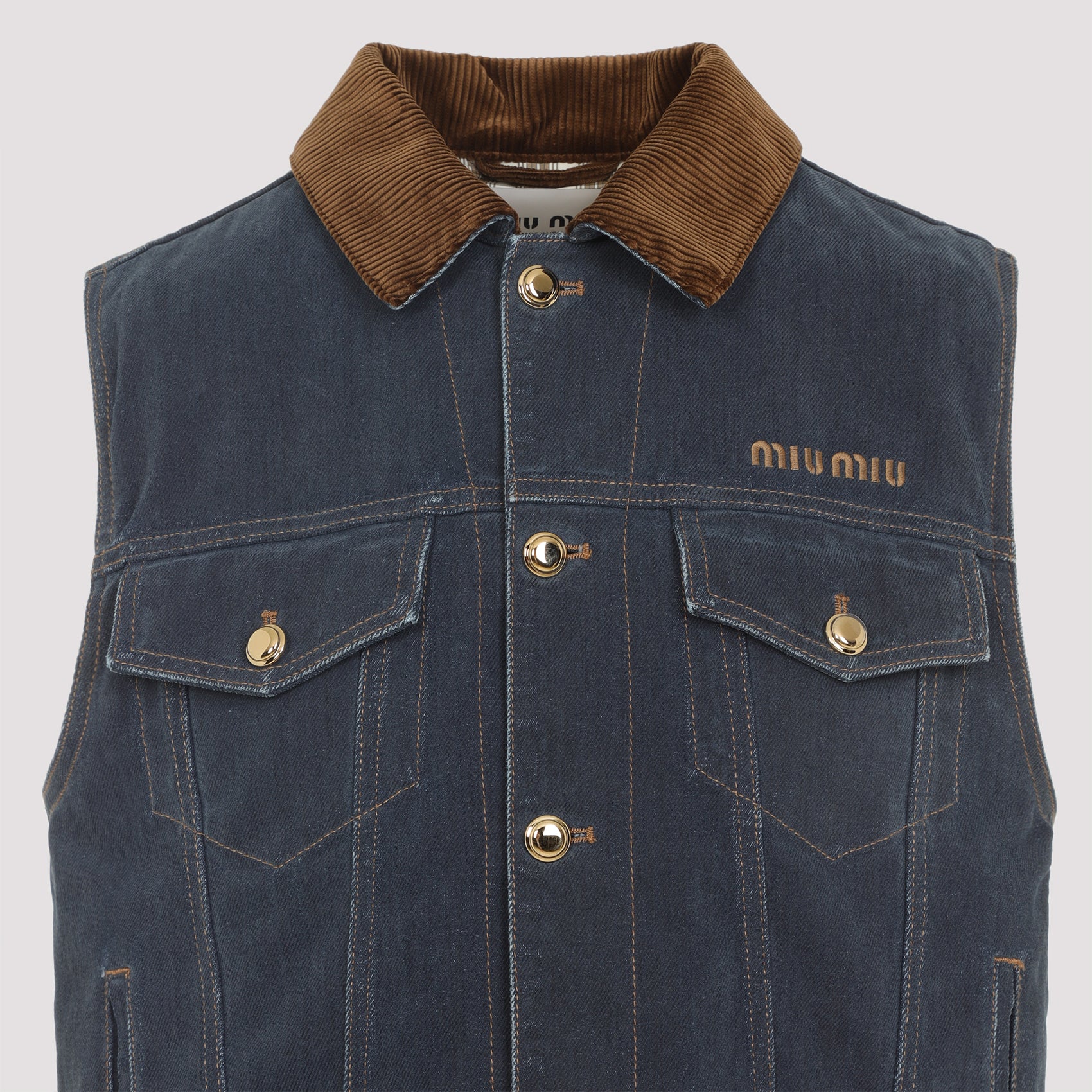 MIU MIU Denim Flock Jacket