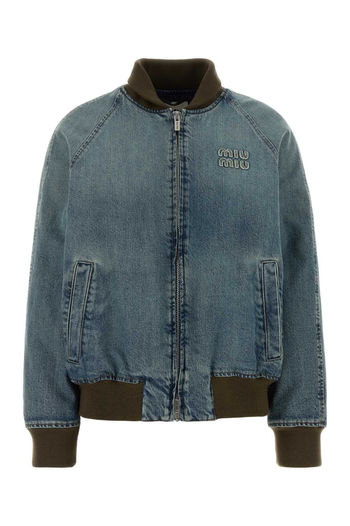 MIU MIU Women's Denim Bomber Jacket