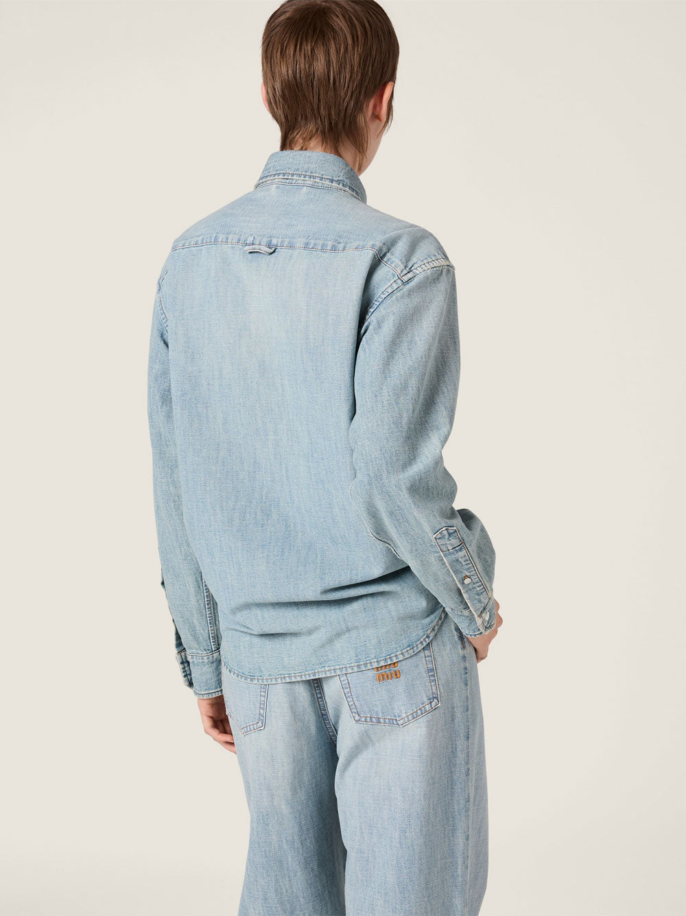 MIU MIU Oversized Denim Shirt for Women
