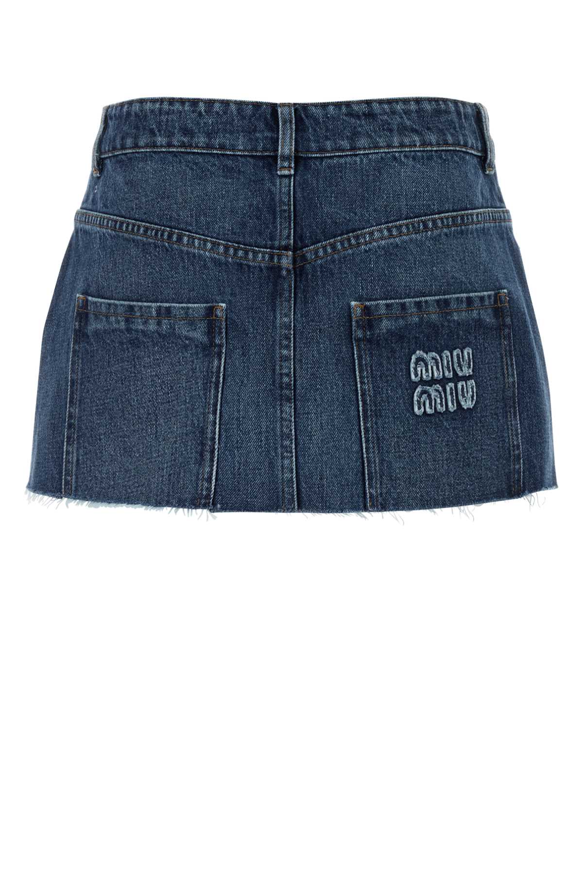 MIU MIU Denim Mini Skirt for Women