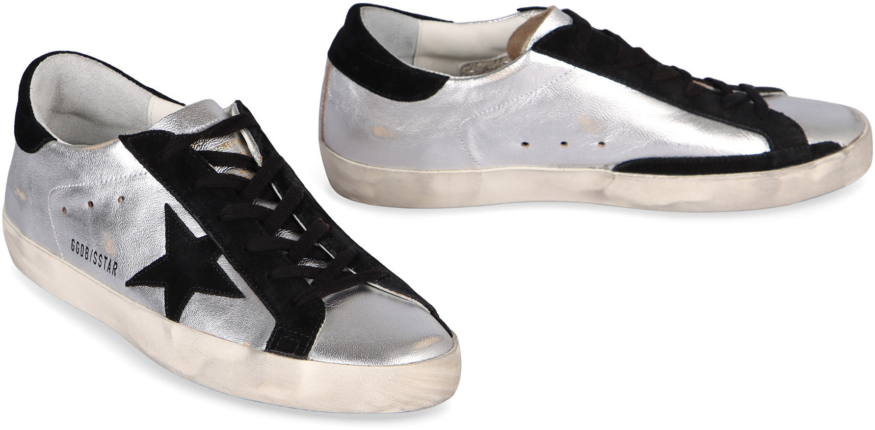 GOLDEN GOOSE Metallic Leather Low-Top Sneakers for Women