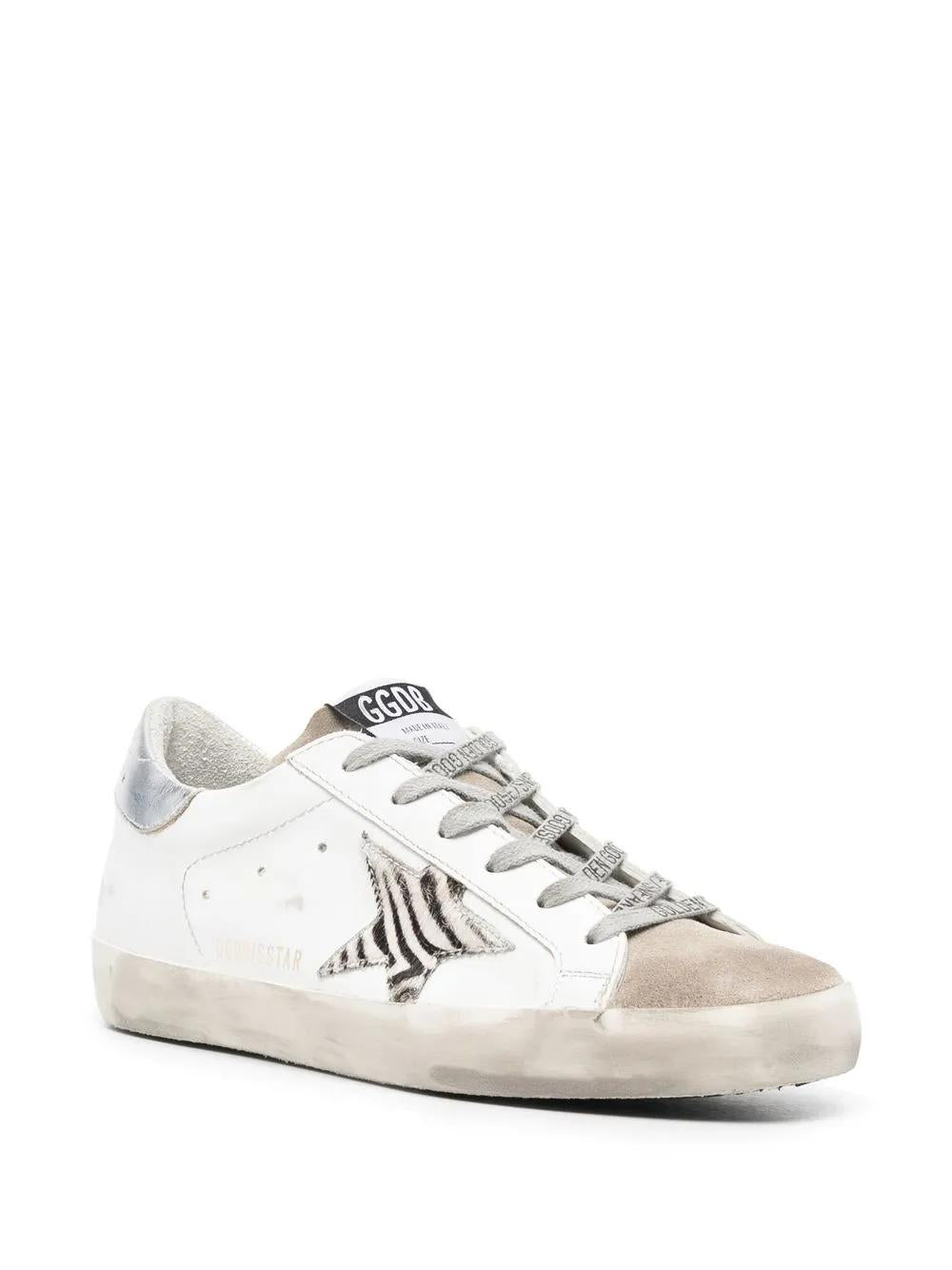 GOLDEN GOOSE Super-Star Leather Upper Suede Toe Sneakers for Women