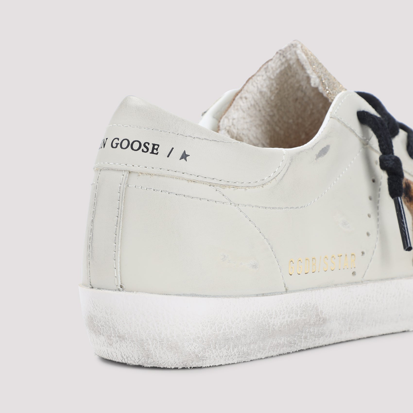 GOLDEN GOOSE Glitter Upper Leather Sneakers for Women
